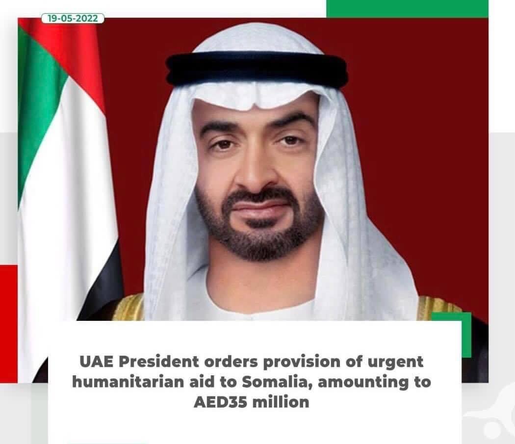 UAE to send 9.6$ Millions of humanitarian aid to Somalia